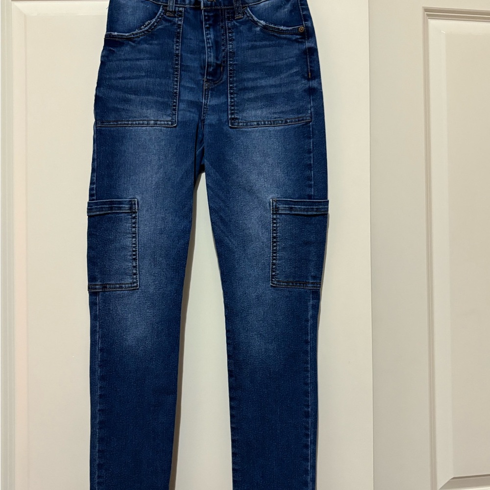 Cargo Deep Blue Denim Pants